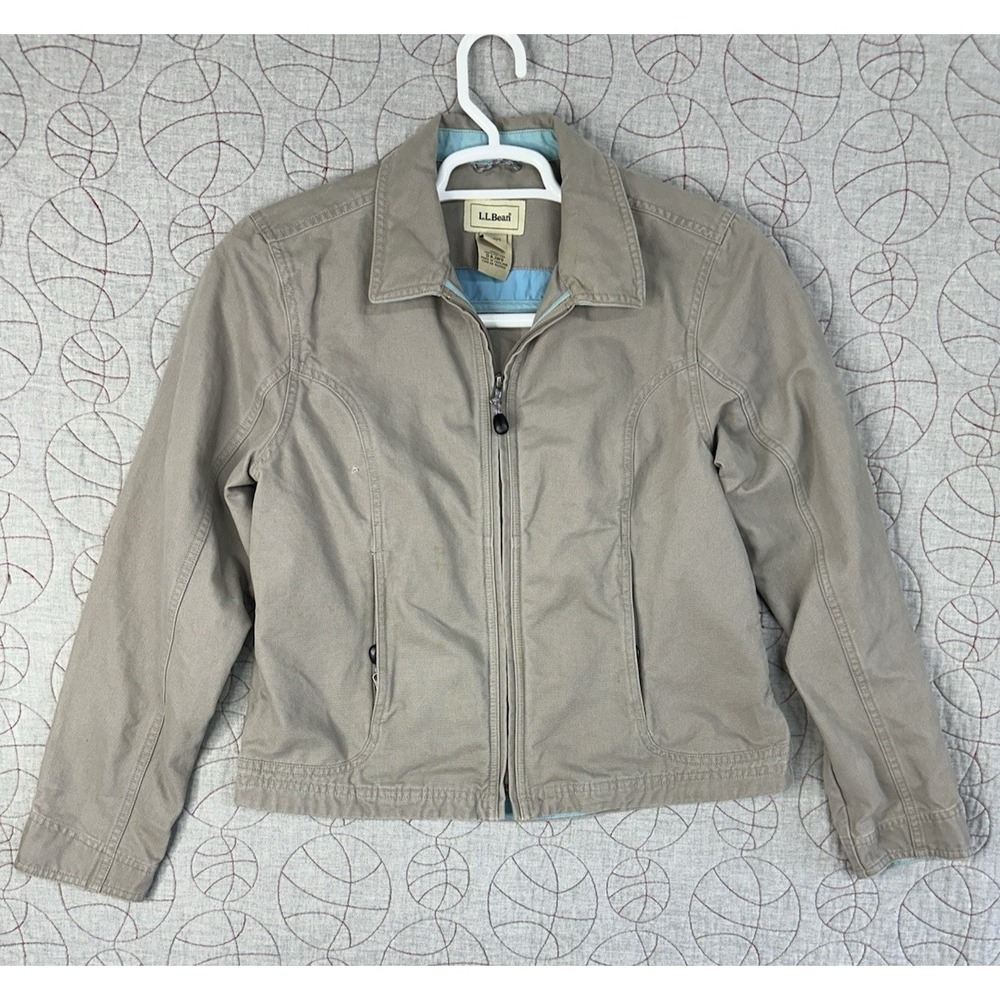 LL‎ Bean Women's Canvas Work Chore Jacket Gray / Women's Medium